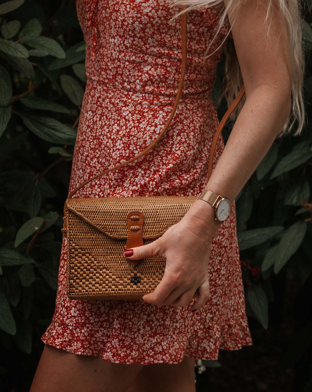 BERAWA Rattan Bag | Nomad Nextdoor | Handmade in Bali Vegan Leather / Flowerchild Yellow