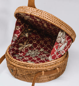 Round Rattan Bag, Wicker Bag, Round Straw Purse, Circle Bag, Crossbody Bags for Women, Bali Bag, Leather Bag, Mothers Day Gifts for Her