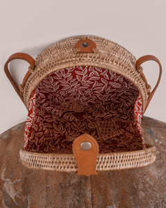 Clear Acrylic Box Bag Leaf Handbags Wicker Rattan Bags for