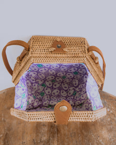 BERAWA Rattan Bag | Nomad Nextdoor | Handmade in Bali Vegan Leather / Flowerchild Yellow