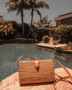 Vegan Rattan Clutch Bag, Straw Leather Bag, Wicker Bag, Handwoven Bali Bag, Crossbody Bags for Women, Straw Purse, Mothers Day Gifts for Her