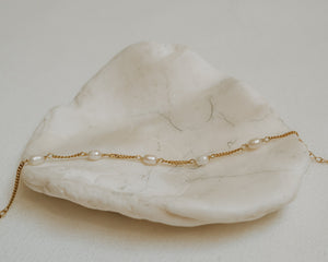 Paloma Pearl Gold Chain Bracelet