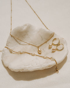 Paloma Pearl Gold Chain Necklace