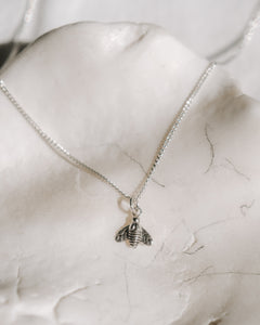 Honey Bee Necklace Silver